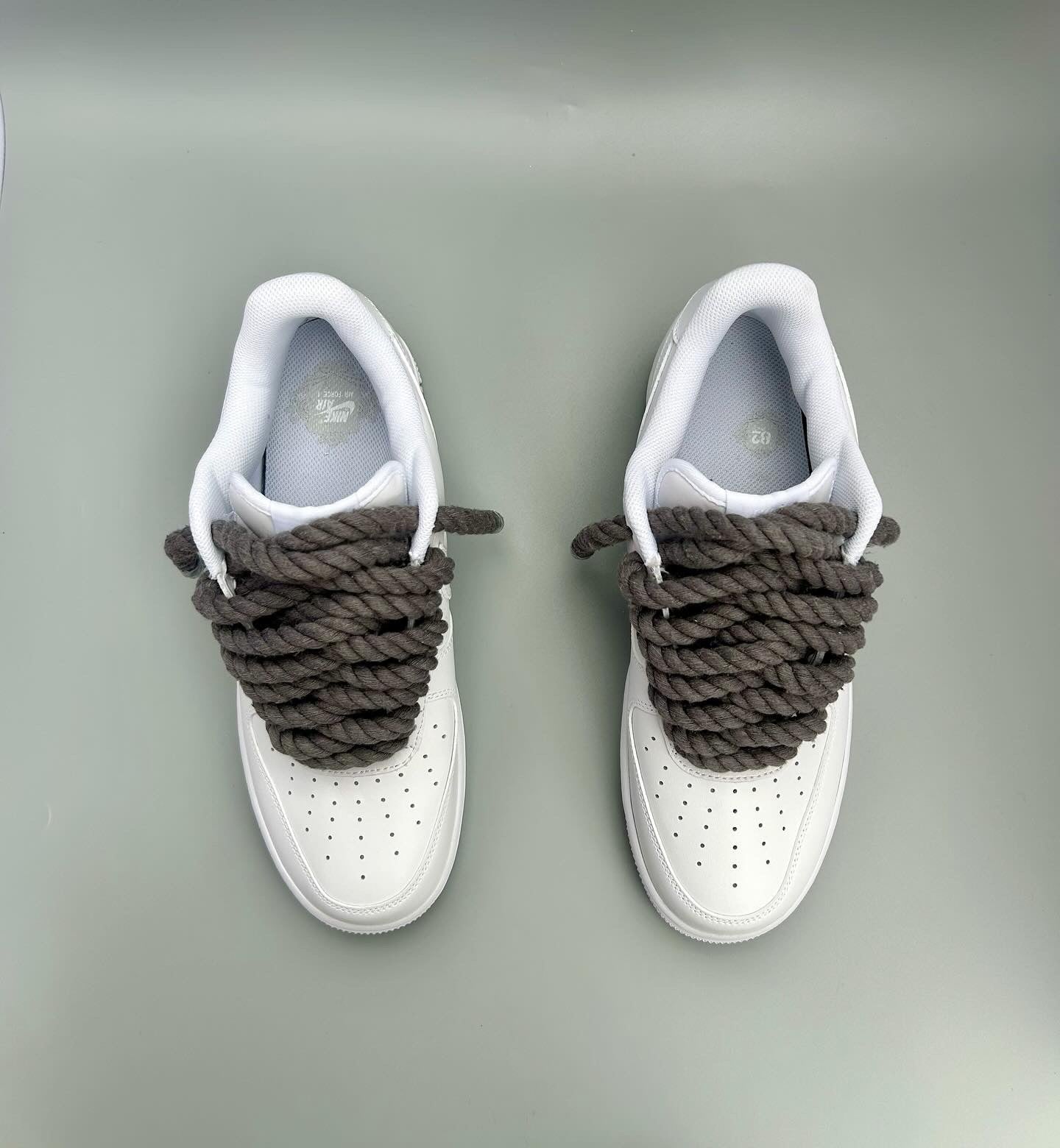 “slate grey" rope lace