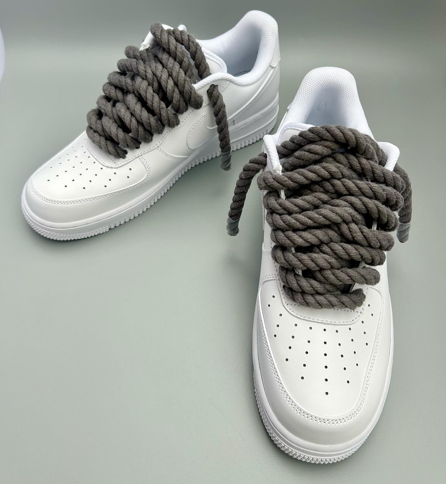 “slate grey" rope lace
