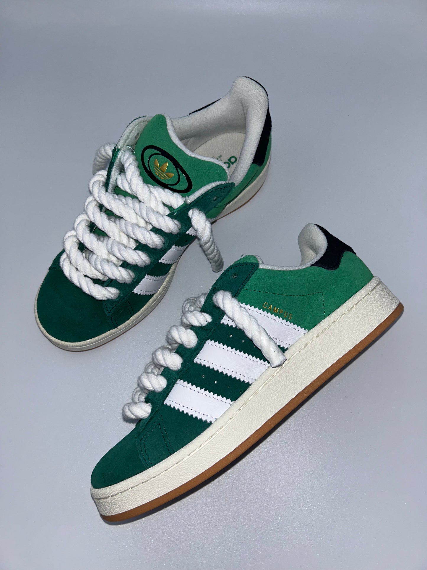 “forest green" rope lace