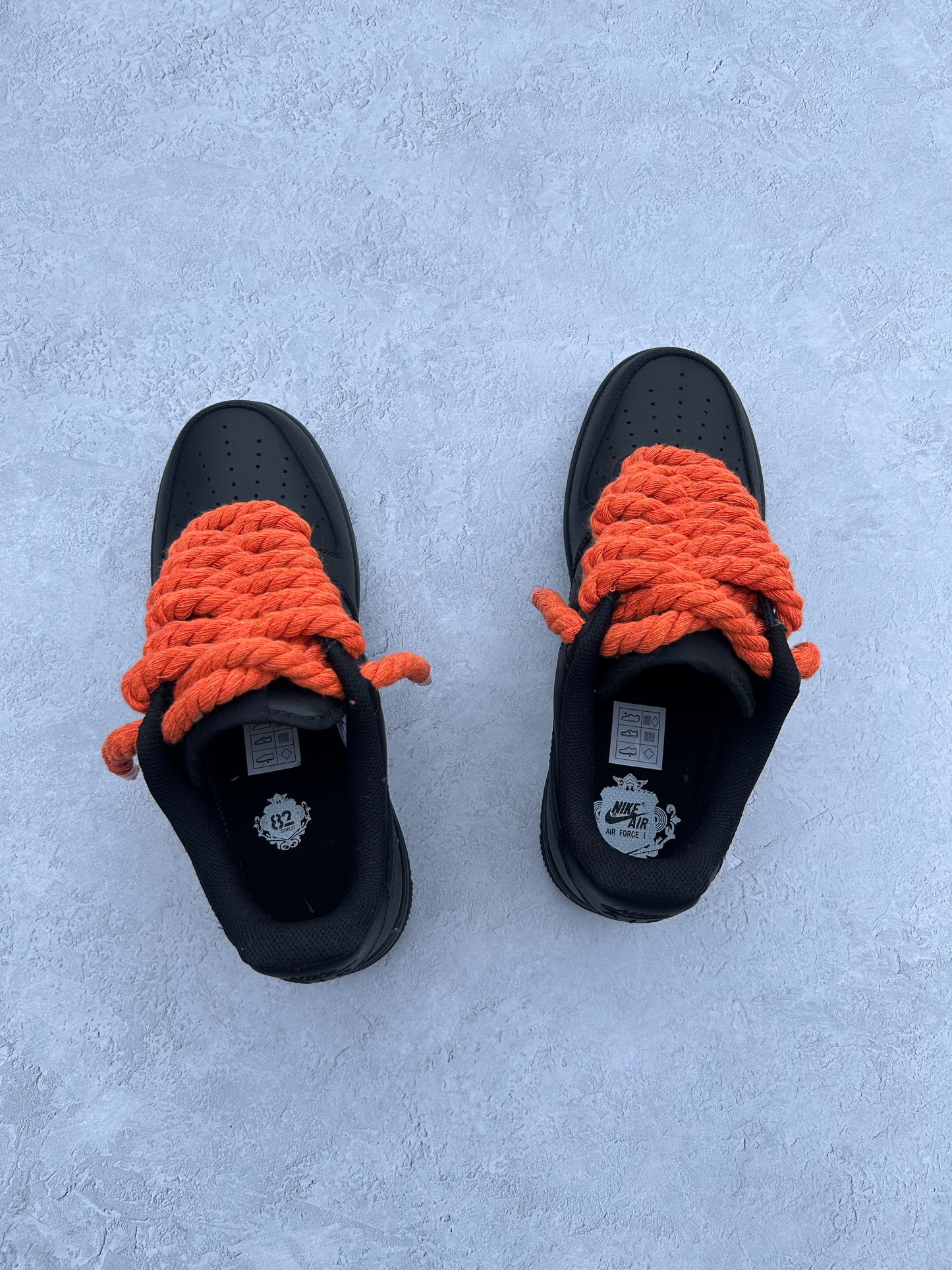 "blood orange black" rope lace