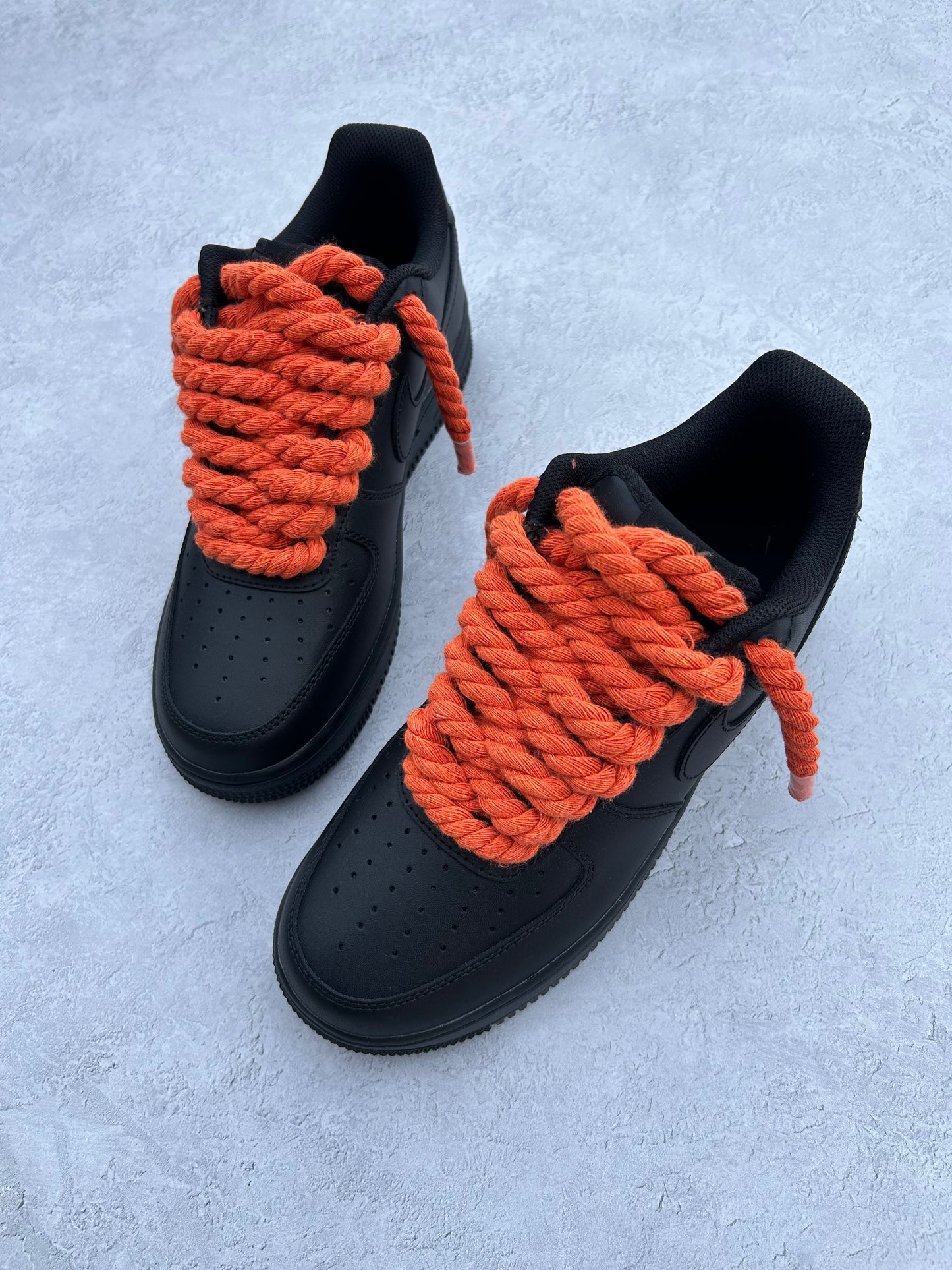 "blood orange black" rope lace