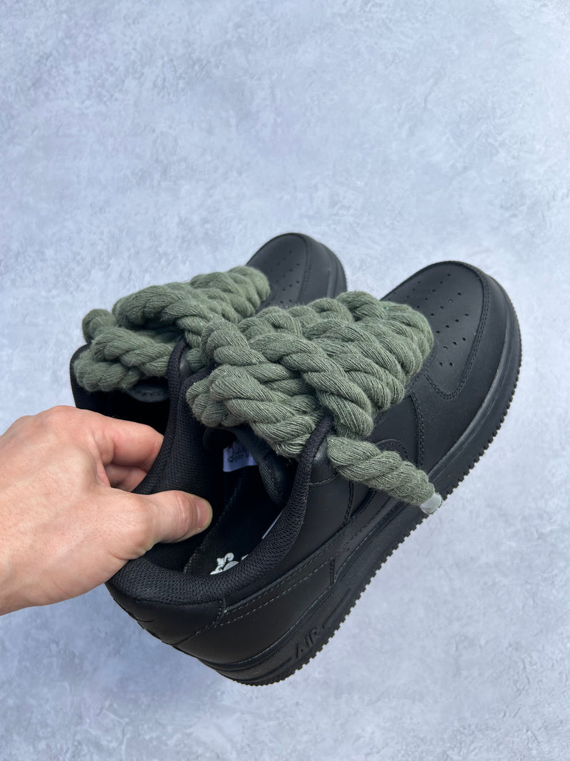 "military black" rope lace