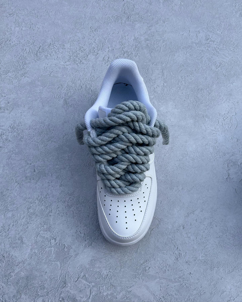 “sky blue" rope lace