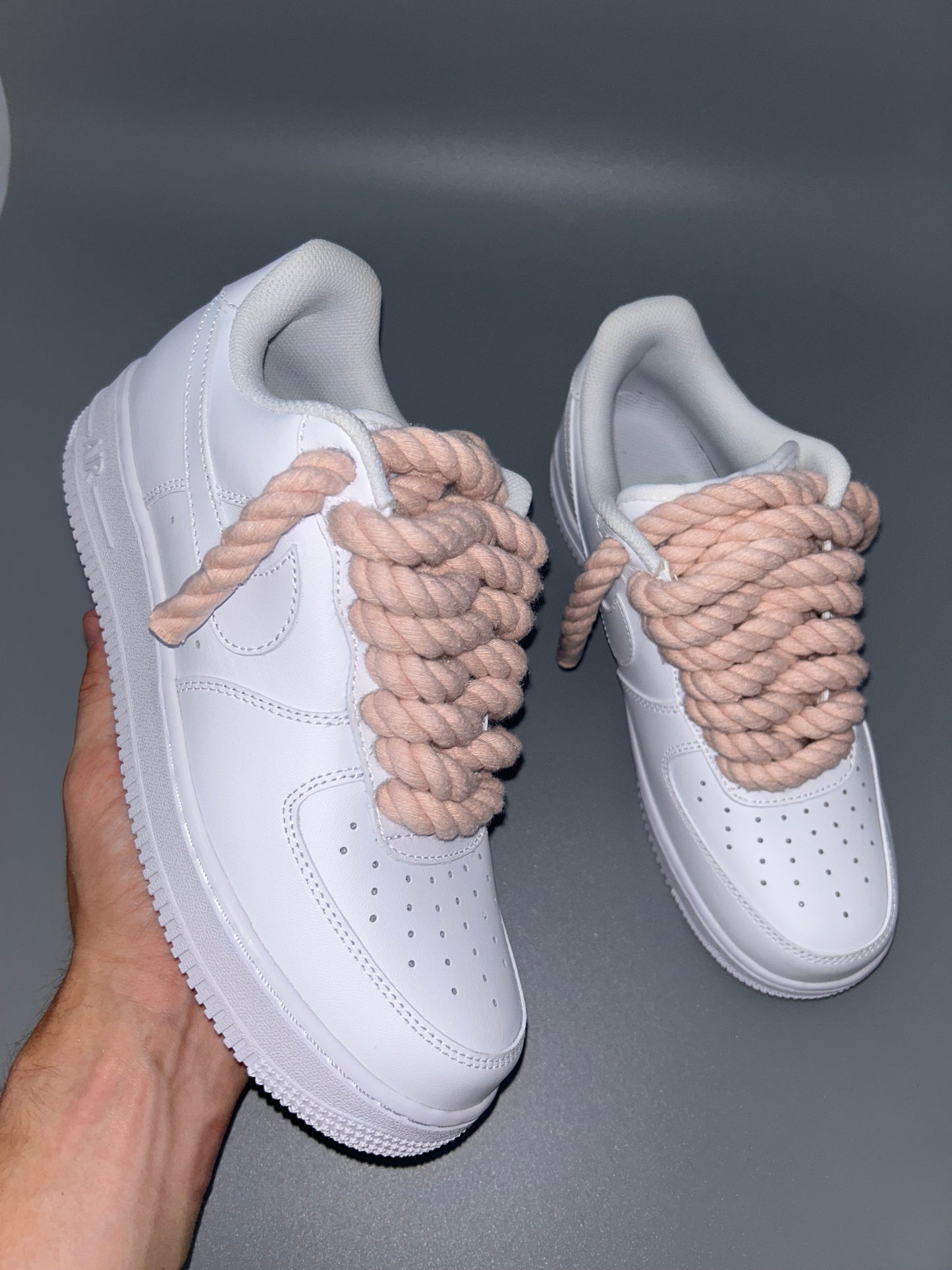 "coral pink" rope lace