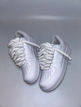 “optic white” rope lace